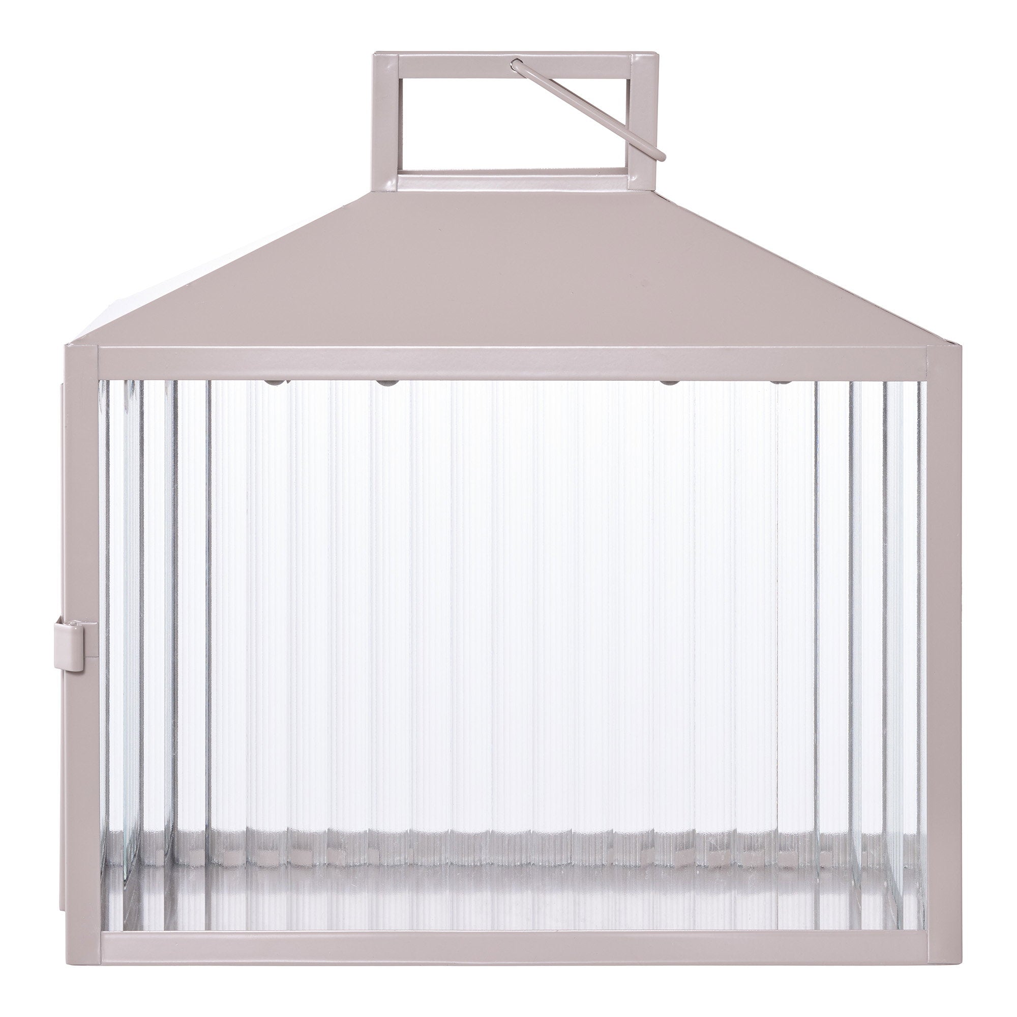 Lucca Lantaarn - Metaal/glas, beige/grijs
