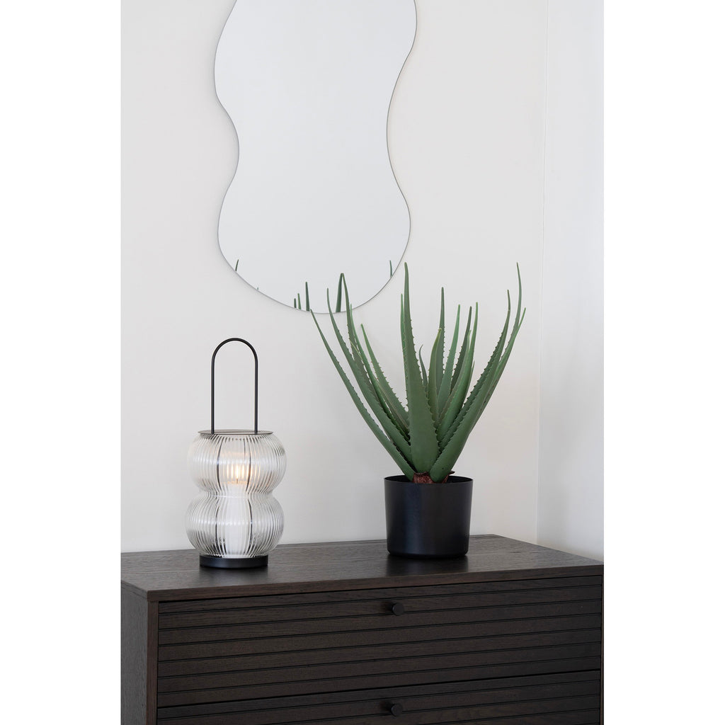Lucena Lantaarn - Metaal/glas, zwart
