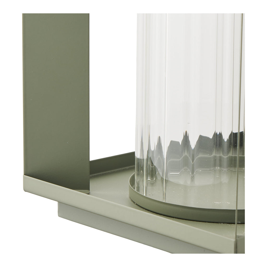 Lohals Lantaarn - Glas/metaal, groen 18x18x20,5 cm