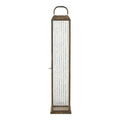 Herslev Lantaarn - Glas/metaal, antiek messinglook 12x12x60 cm