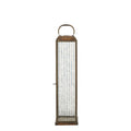 Herslev Lantaarn - Glas/metaal, antiek messinglook 12x12x49 cm