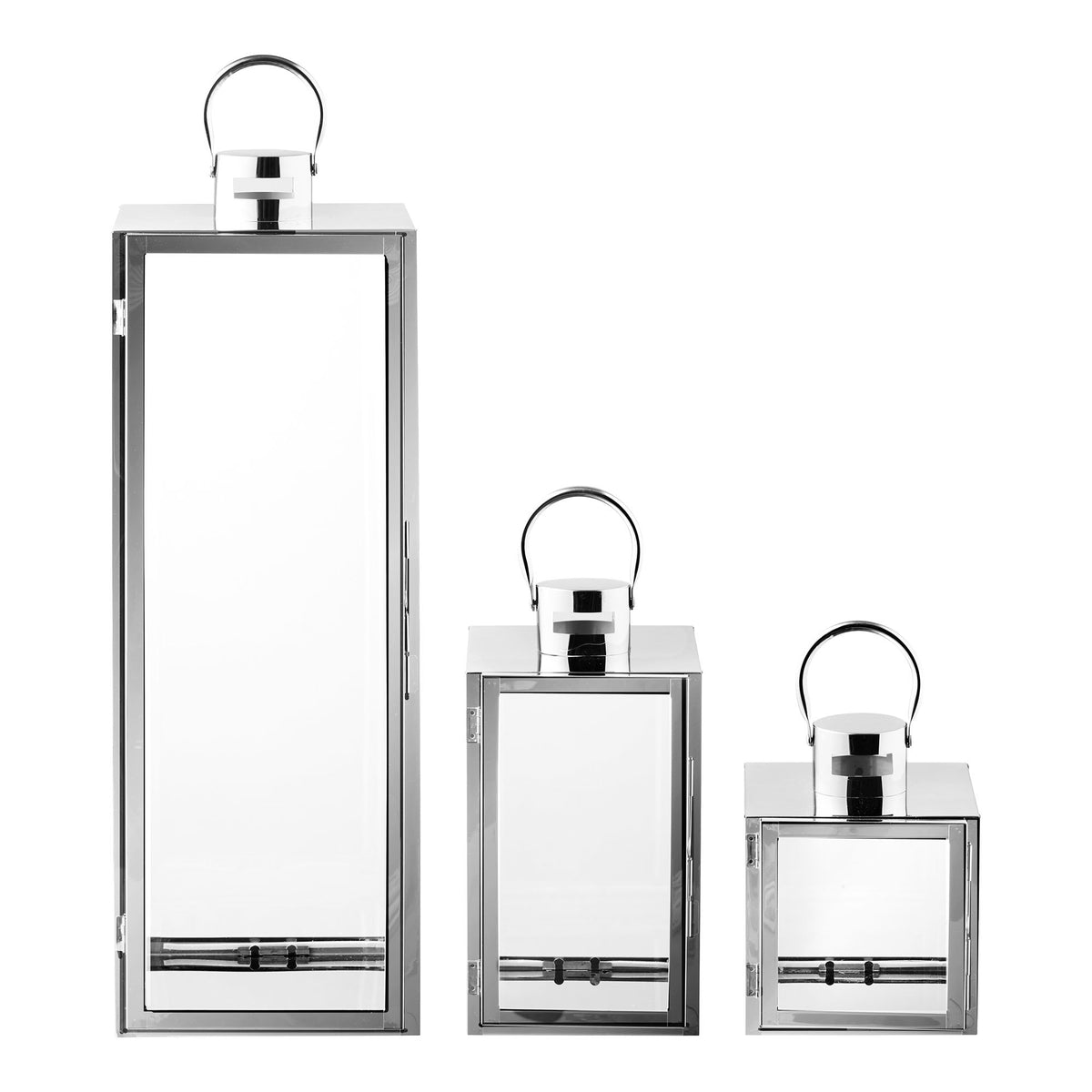 Silver-look lanterns Pota - set of 3