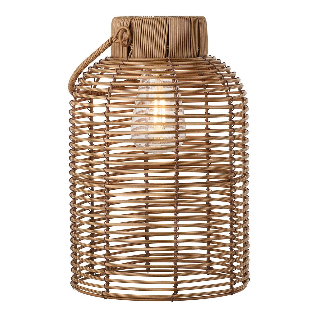 Brentford Lamp - Rechargeable lamp with integrated solar panel, brown