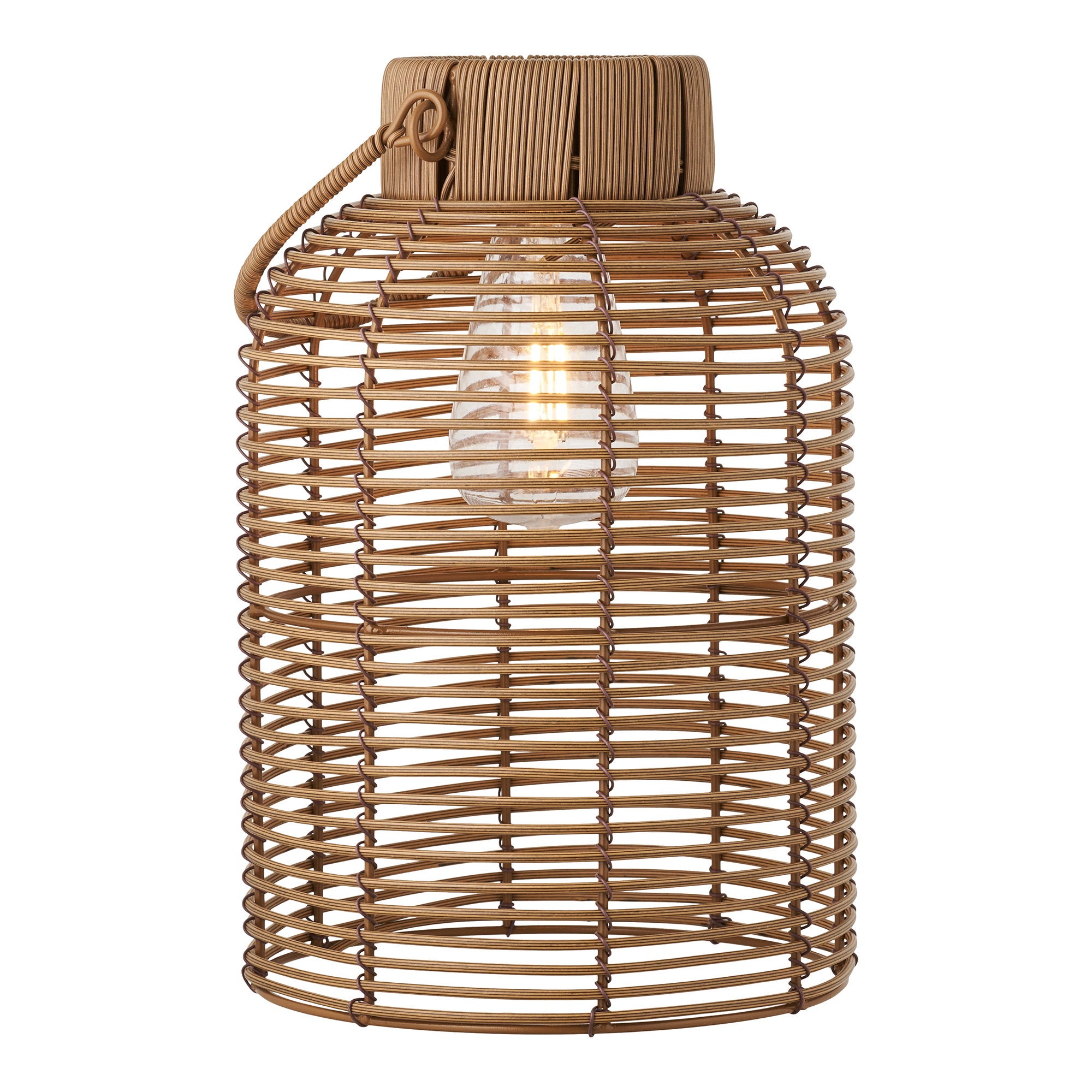 Brentford Lamp - Rechargeable lamp with integrated solar panel, brown