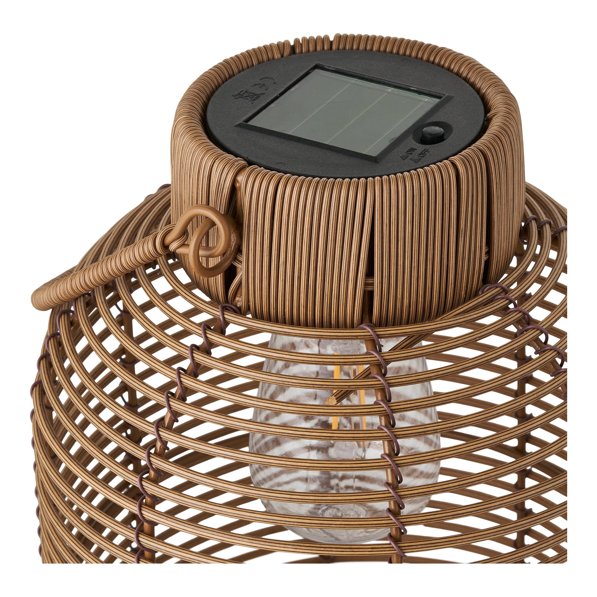 Brentford Lamp - Rechargeable lamp with integrated solar panel, brown