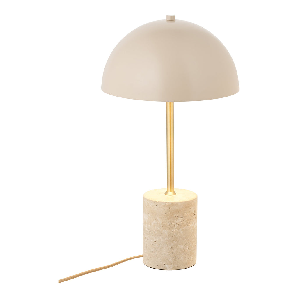 Sheffield Tafellamp - Marmer/metaal, beige