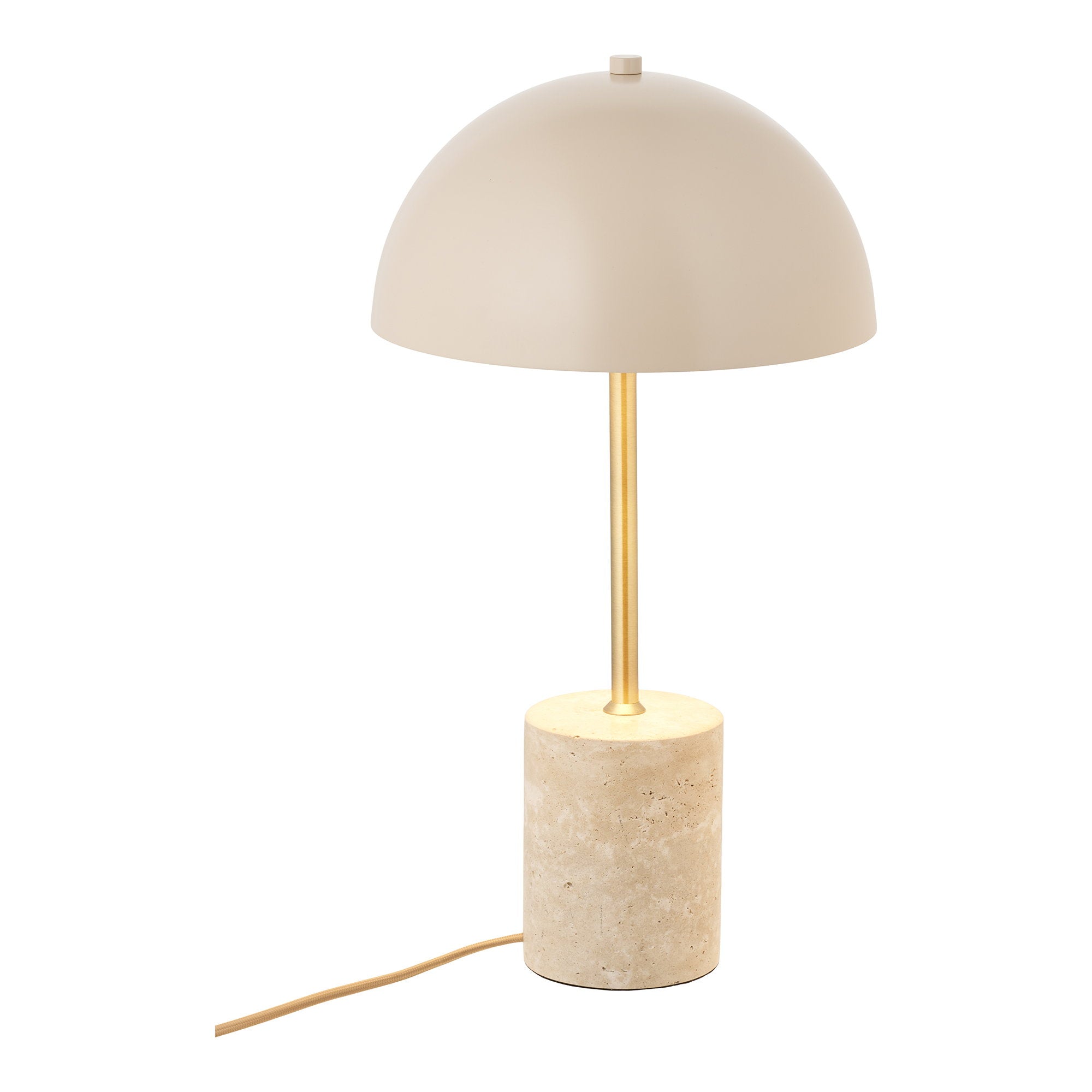 Sheffield Tafellamp - Marmer/metaal, beige
