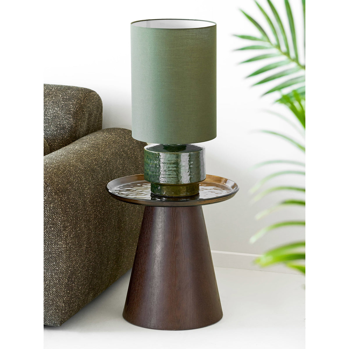 Sibsey Table Lamp - Table lamp, earthenware, green