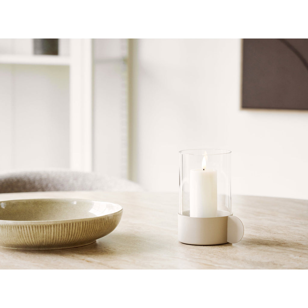 Windlicht - Windlicht, Glas/Metall, Beige, 10x13,5x16,5 cm