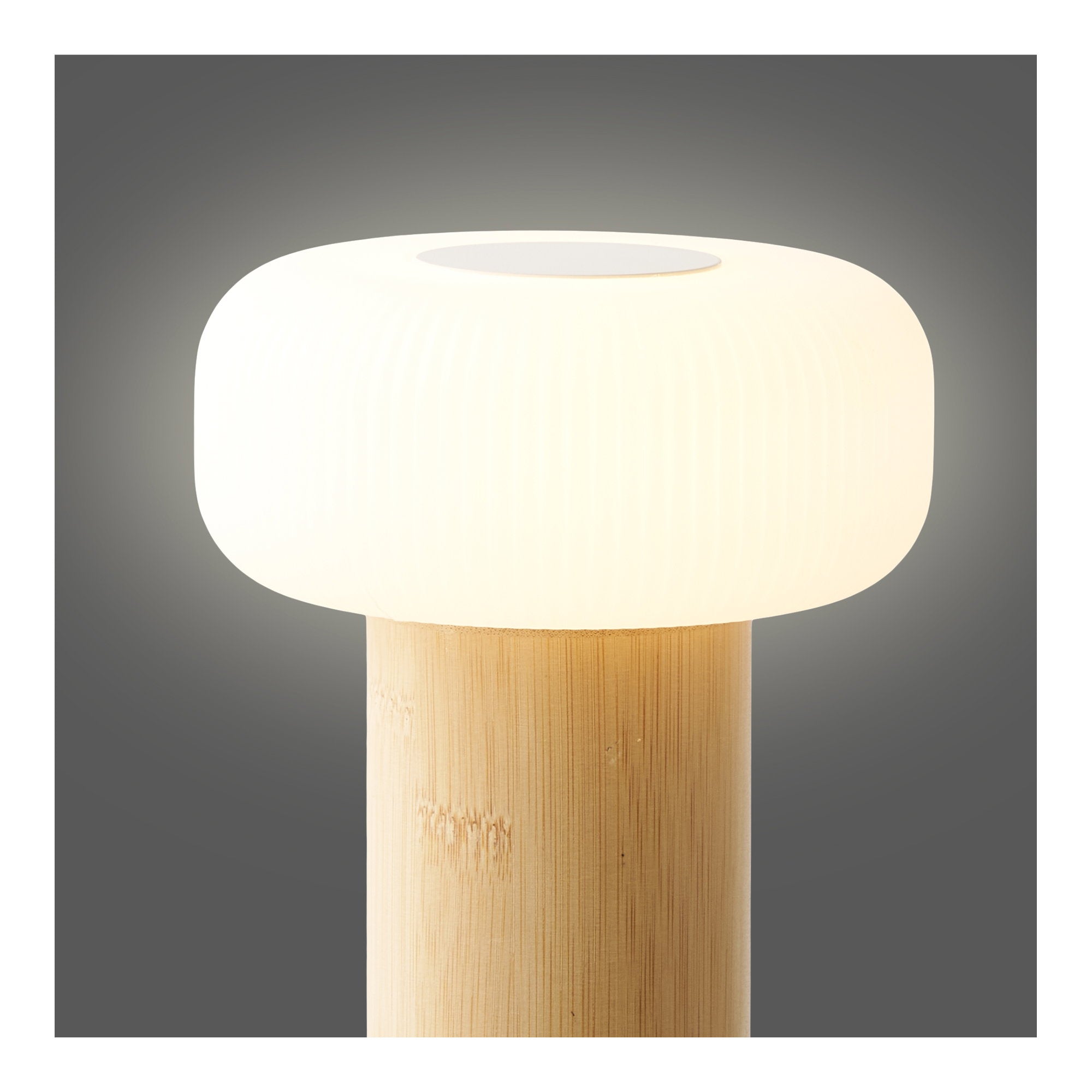 Stafford Tafellamp - Oplaadbaar, bamboe/metaal/kunststof, naturel/wit