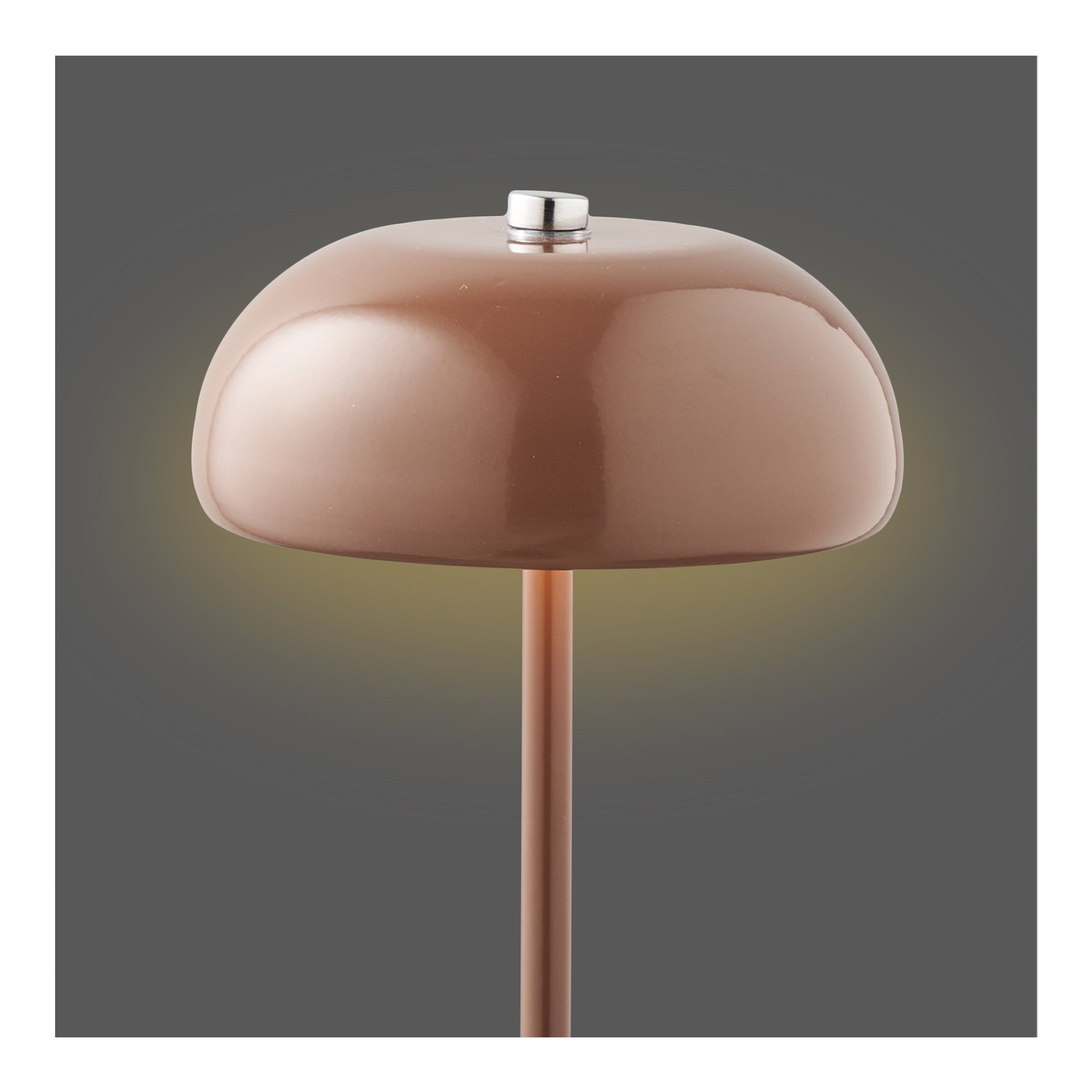 Margate Tafellamp - Oplaadbaar, metaal, bruin Ø13 cm