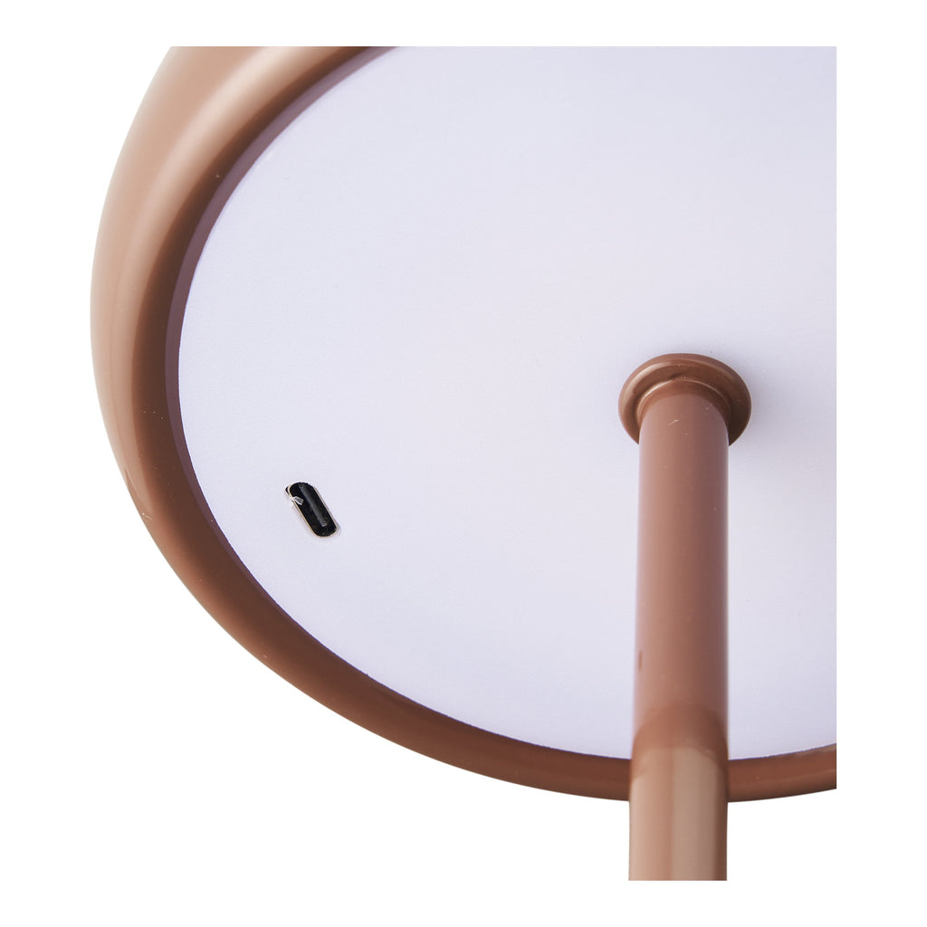 Margate Tafellamp - Oplaadbaar, metaal, bruin Ø13 cm