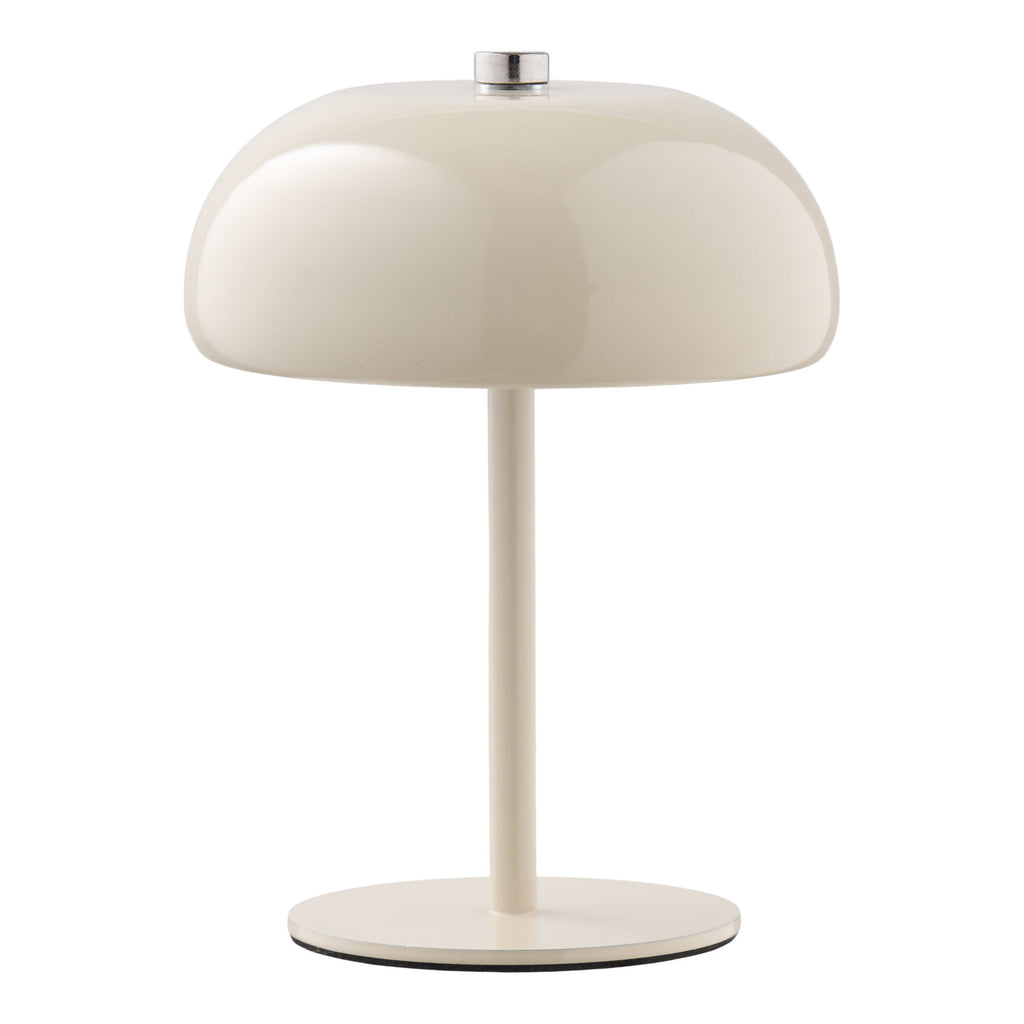 Margate Table Lamp - Rechargeable table lamp, metal, beige, ø13 cm