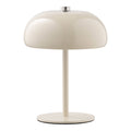 Margate Table Lamp - Rechargeable table lamp, metal, beige, ø13 cm