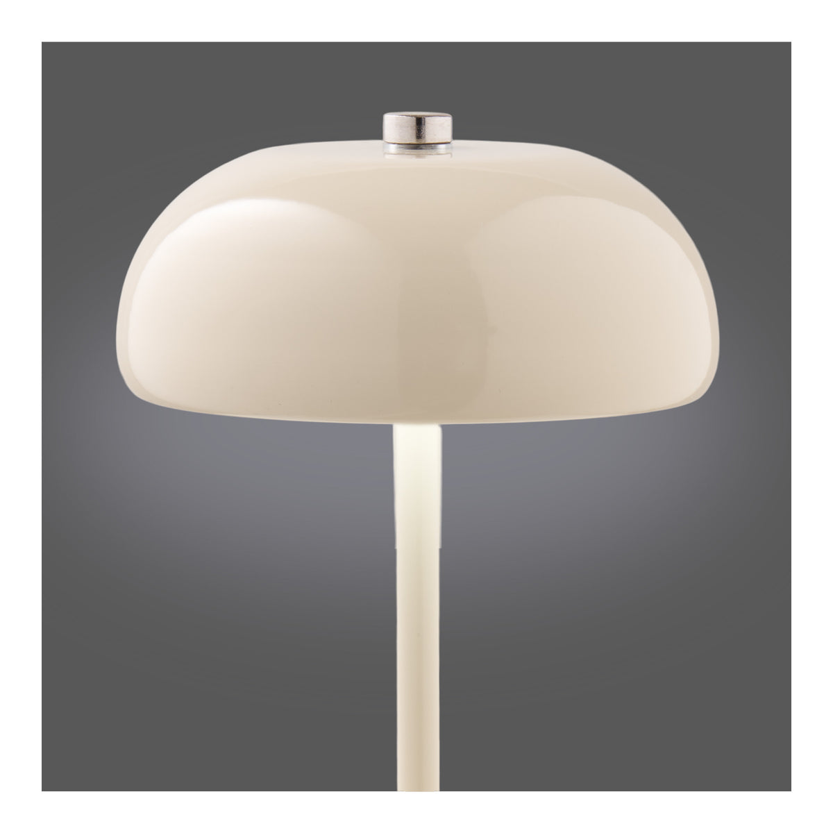 Margate Table Lamp - Rechargeable table lamp, metal, beige, ø13 cm
