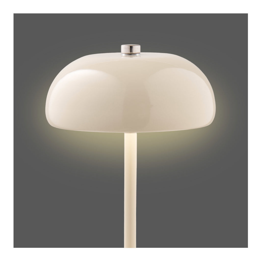 Margate Table Lamp - Rechargeable table lamp, metal, beige, ø13 cm