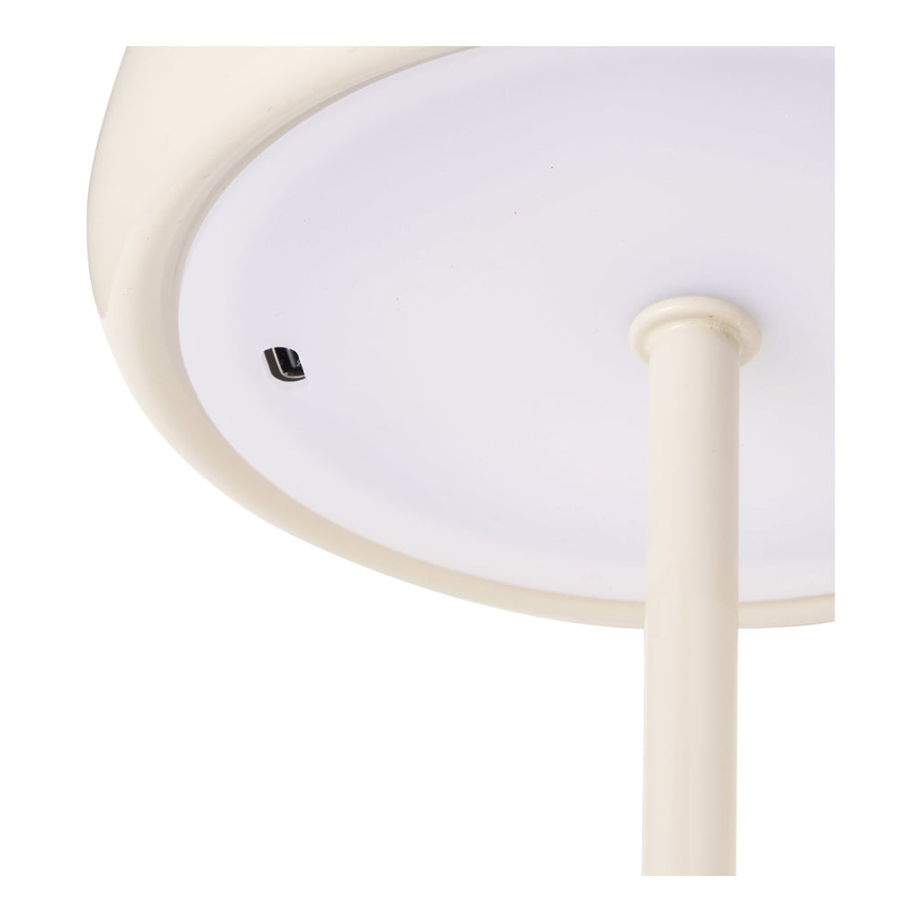 Margate Table Lamp - Rechargeable table lamp, metal, beige, ø13 cm