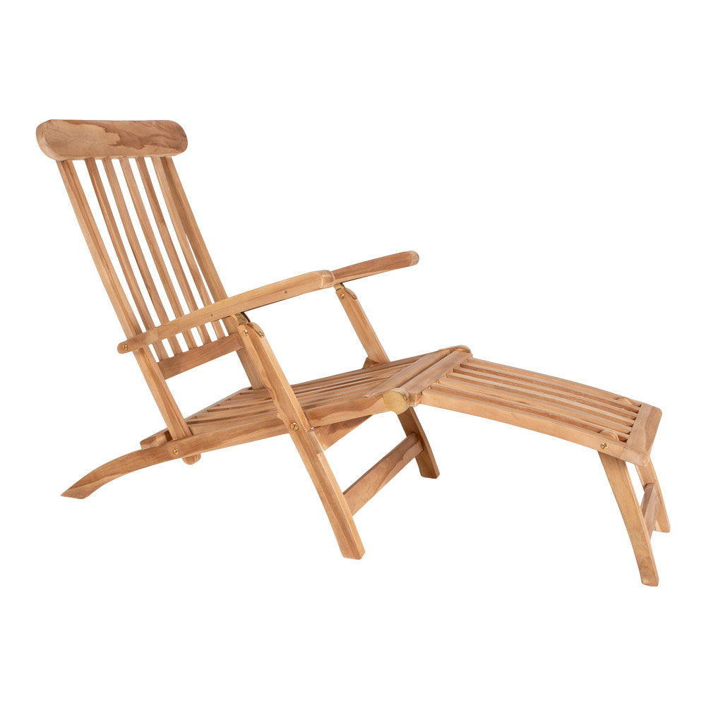 Arrecife Ligstoel - Met verstelbare rugleuning, teak, naturel