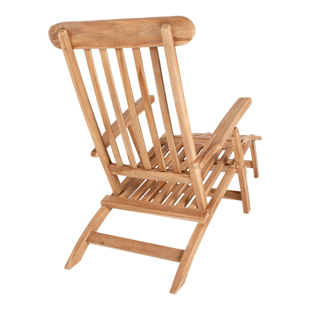 Arrecife Ligstoel - Met verstelbare rugleuning, teak, naturel