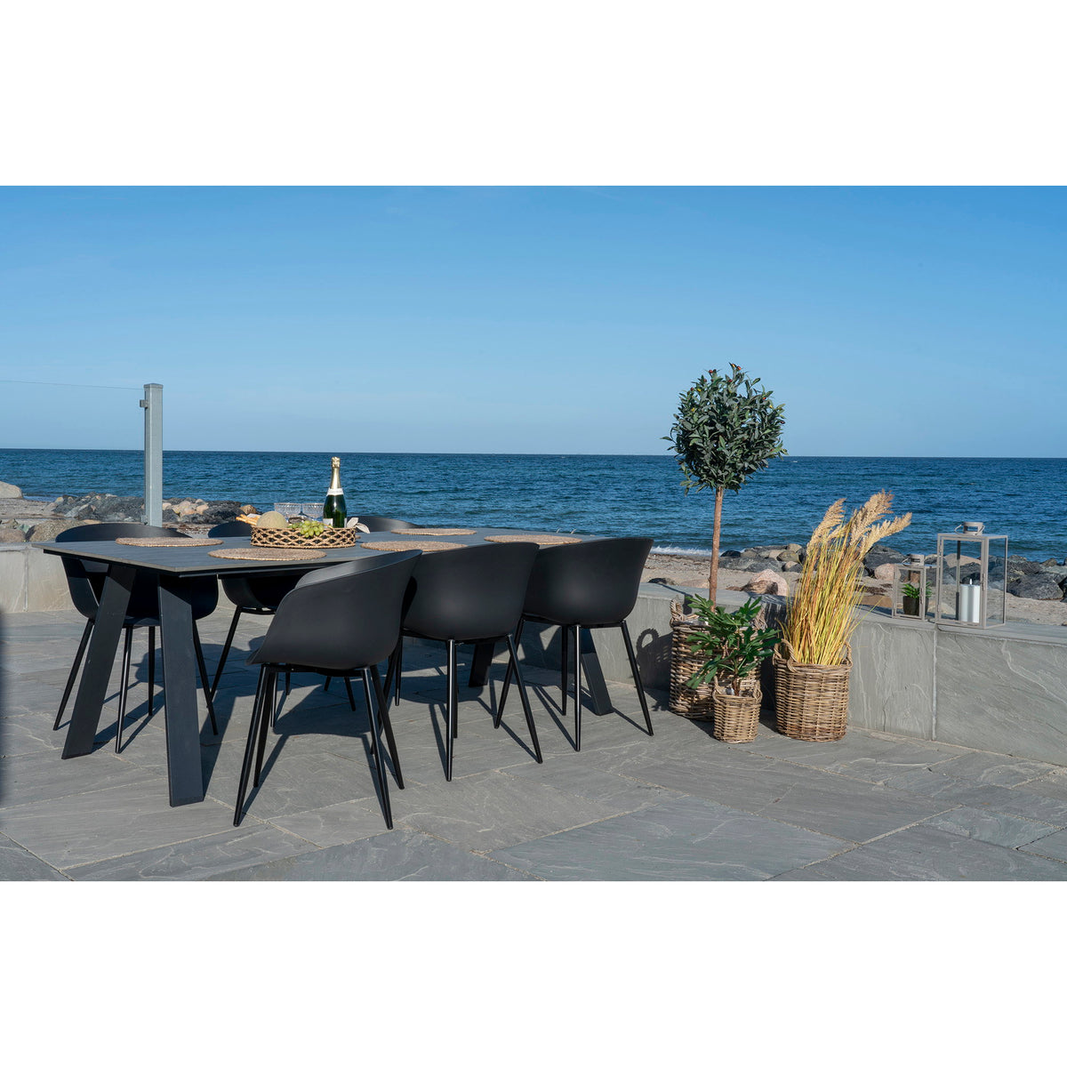 Black dining chair Roda - set of 2