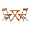 Cuenca Café Set - 2 chairs and 1 table, teak, natural