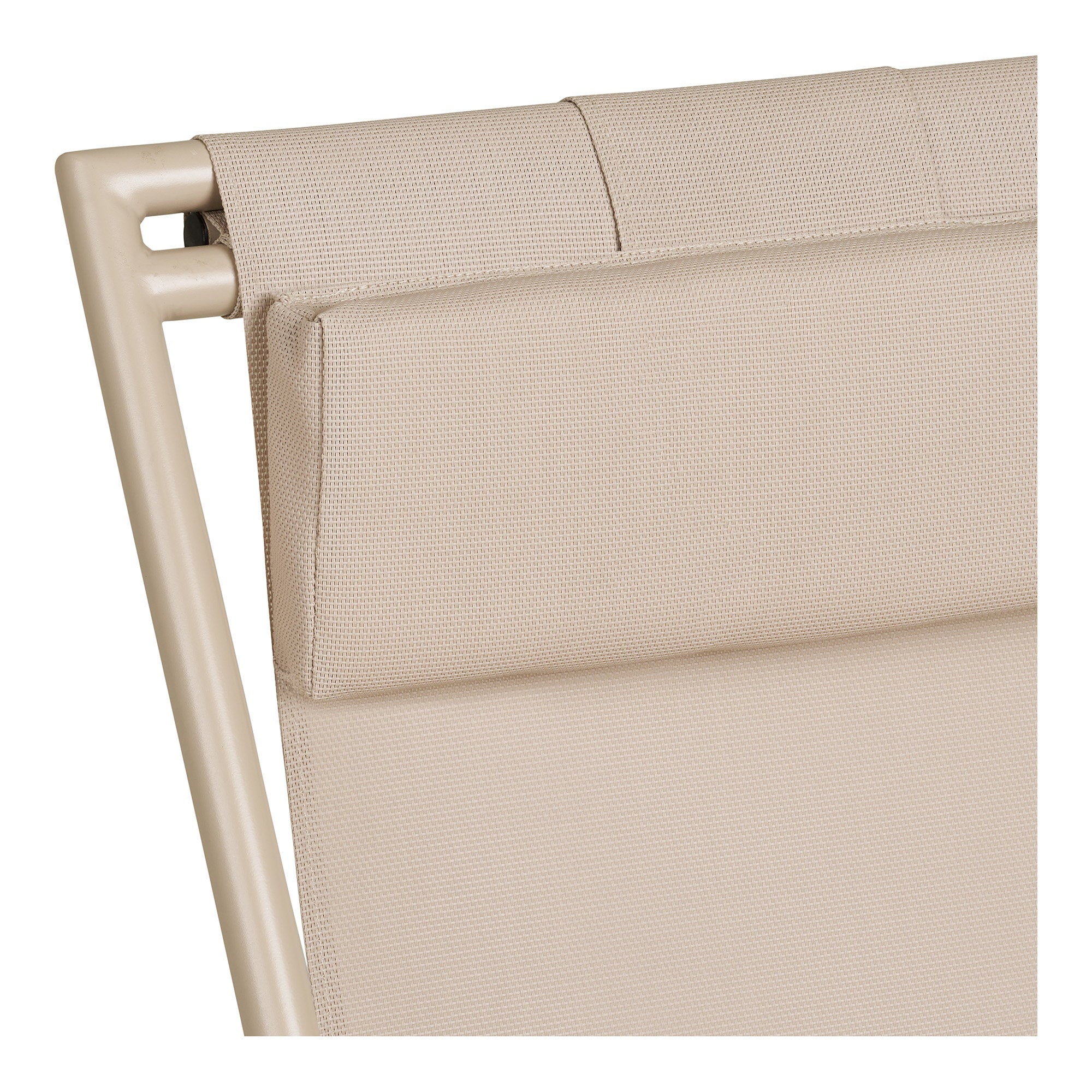 Curtis Strandstoel - Met 4-standen rugleuning, textilene/staal, taupe