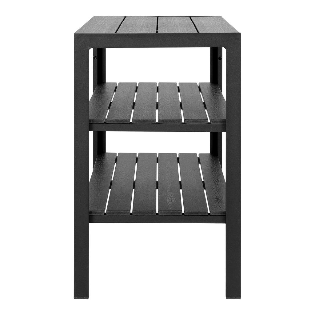 Taormina Serving Trolley - Aluminum/non-wood, black, 3 shelves