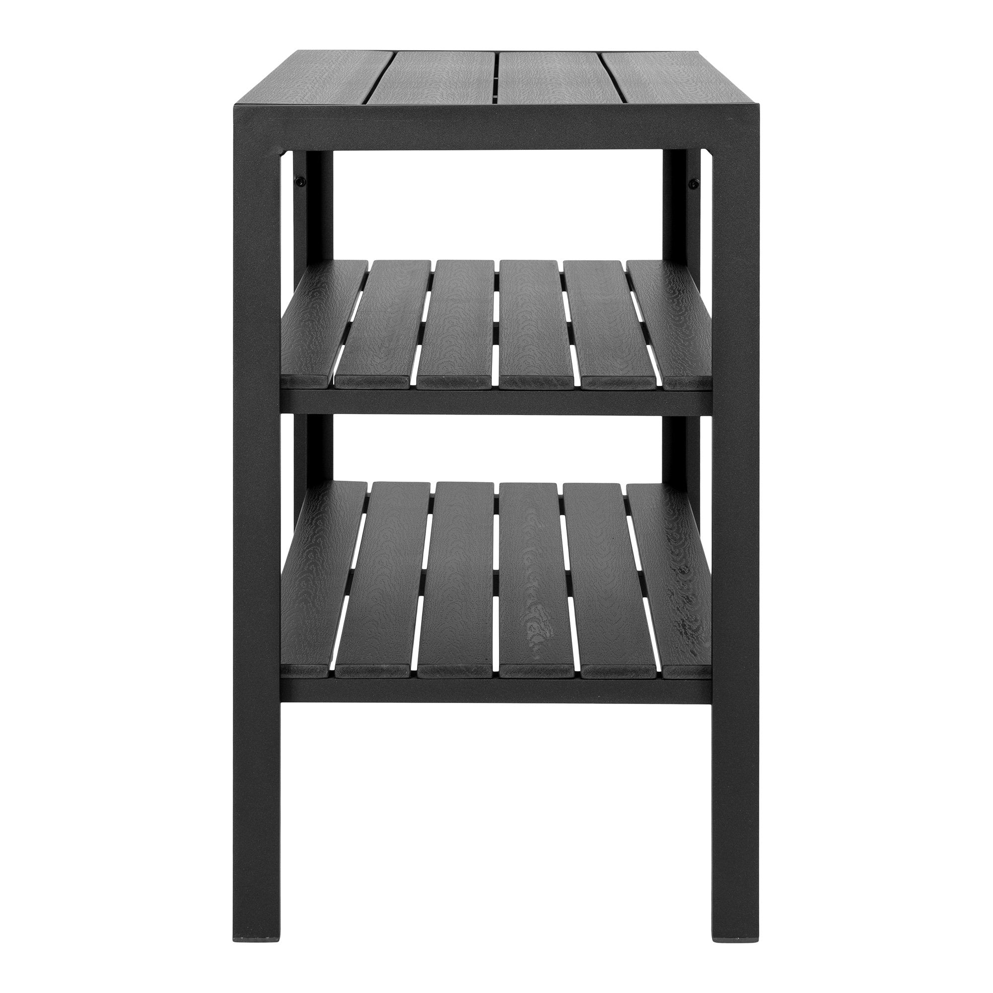 Taormina Serveerwagen - Aluminium/nonwood, zwart, 3 planken