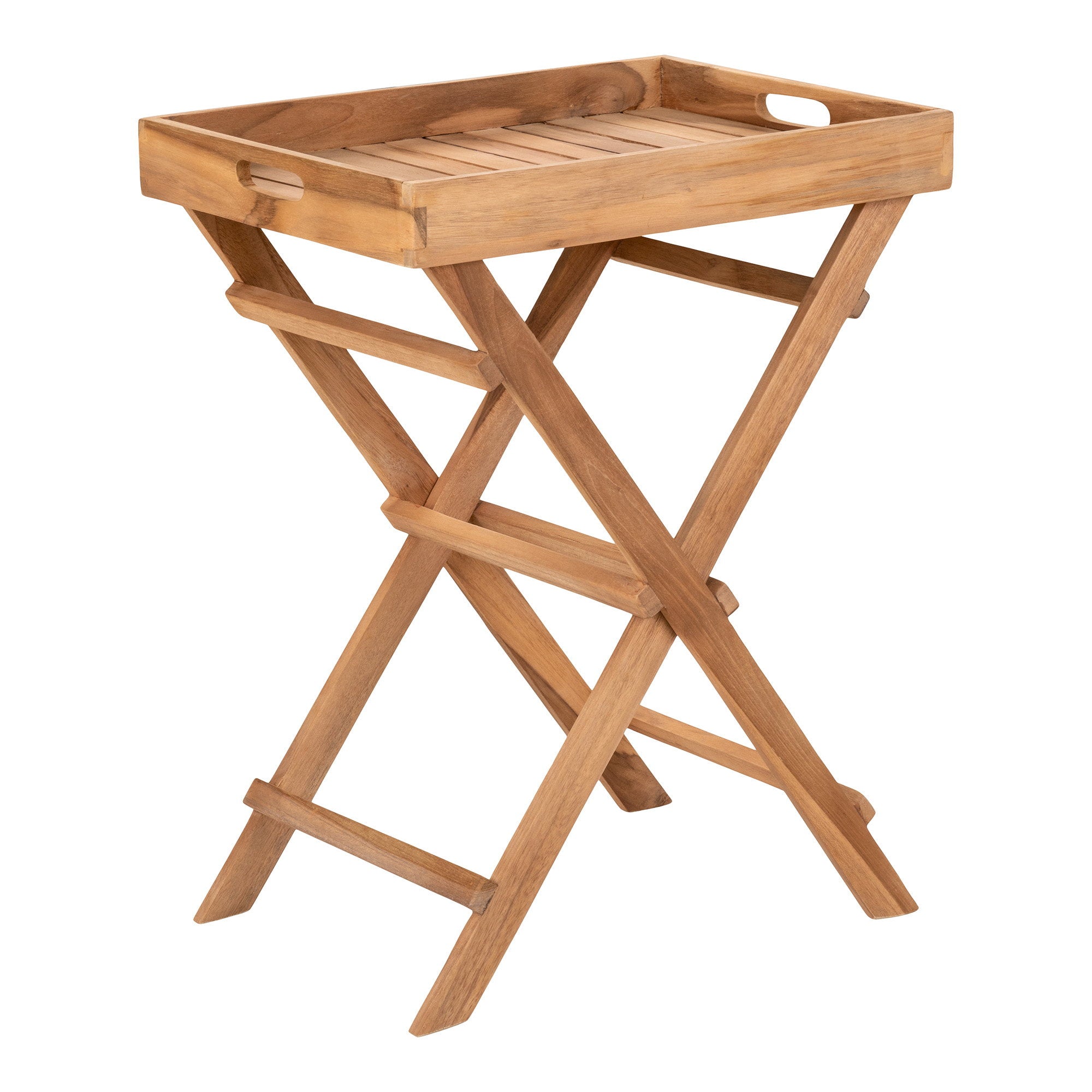 Ronda Tray Table - Teak, natural 29x39x49.5 cm