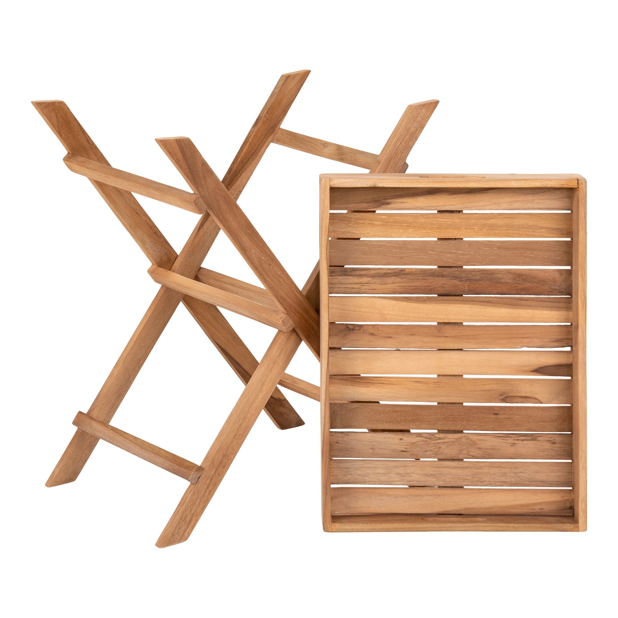 Ronda Tray Table - Teak, natural 29x39x49.5 cm