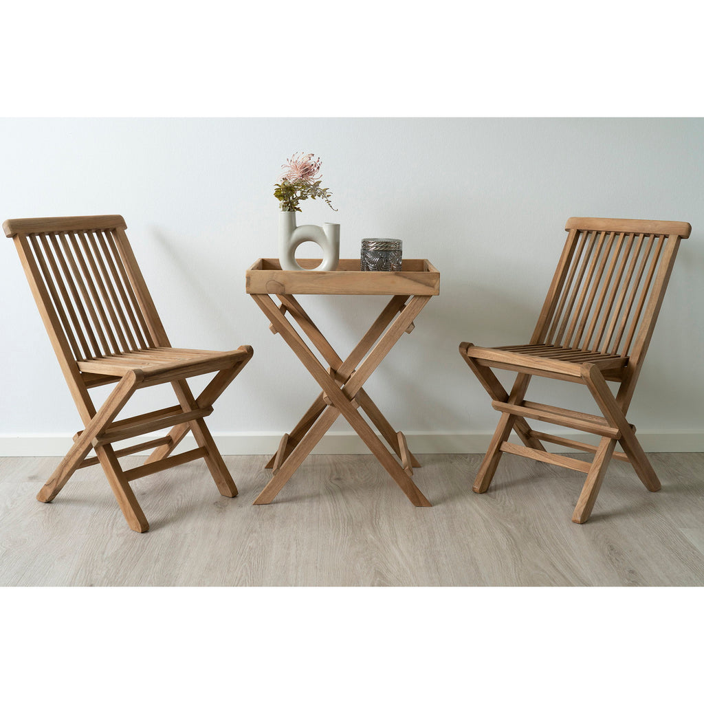 Ronda Tray Table - Teak, natural 29x39x49.5 cm