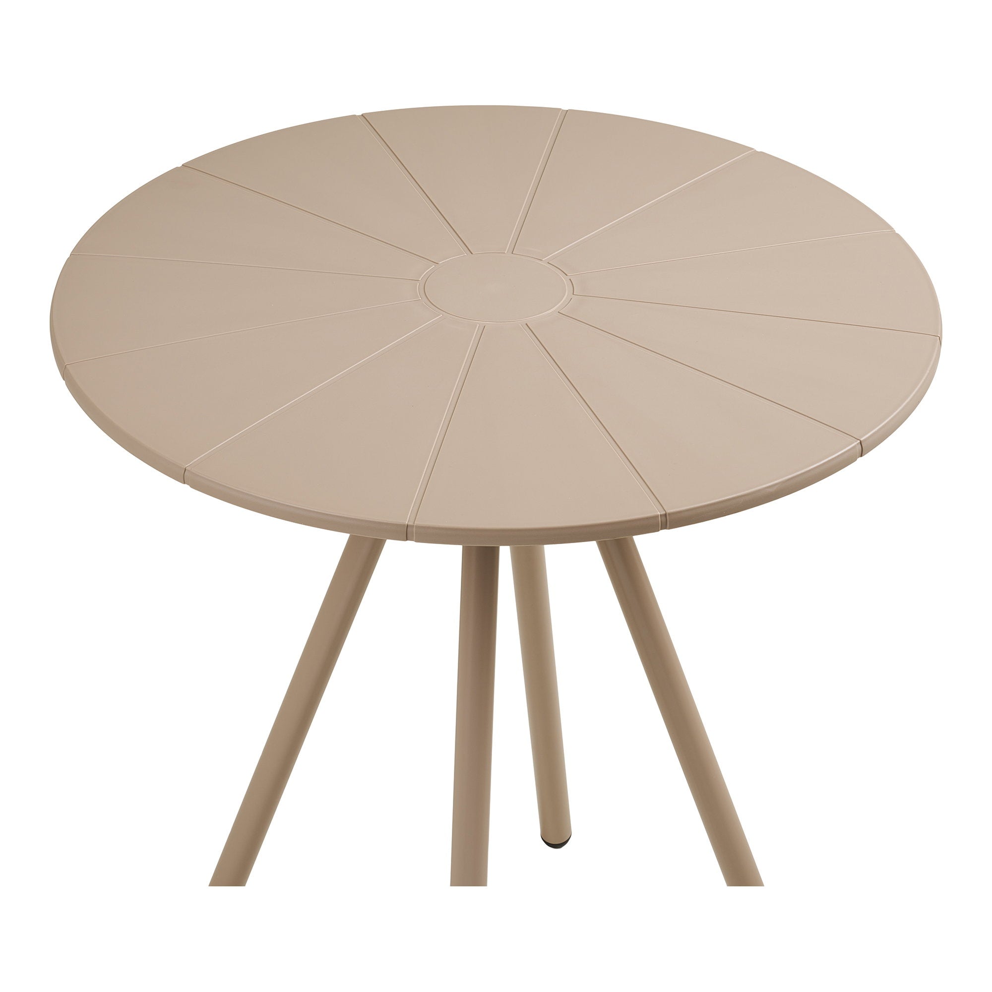 Barletta Bistrotafel - Polypropyleen/staal, taupe Ø70x73,5 cm