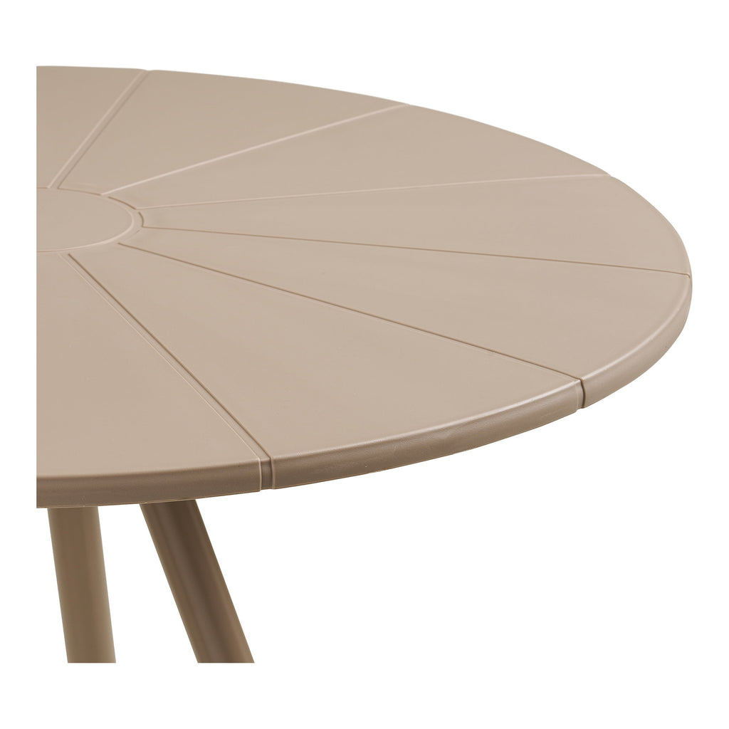 Barletta Bistrotafel - Polypropyleen/staal, taupe Ø70x73,5 cm