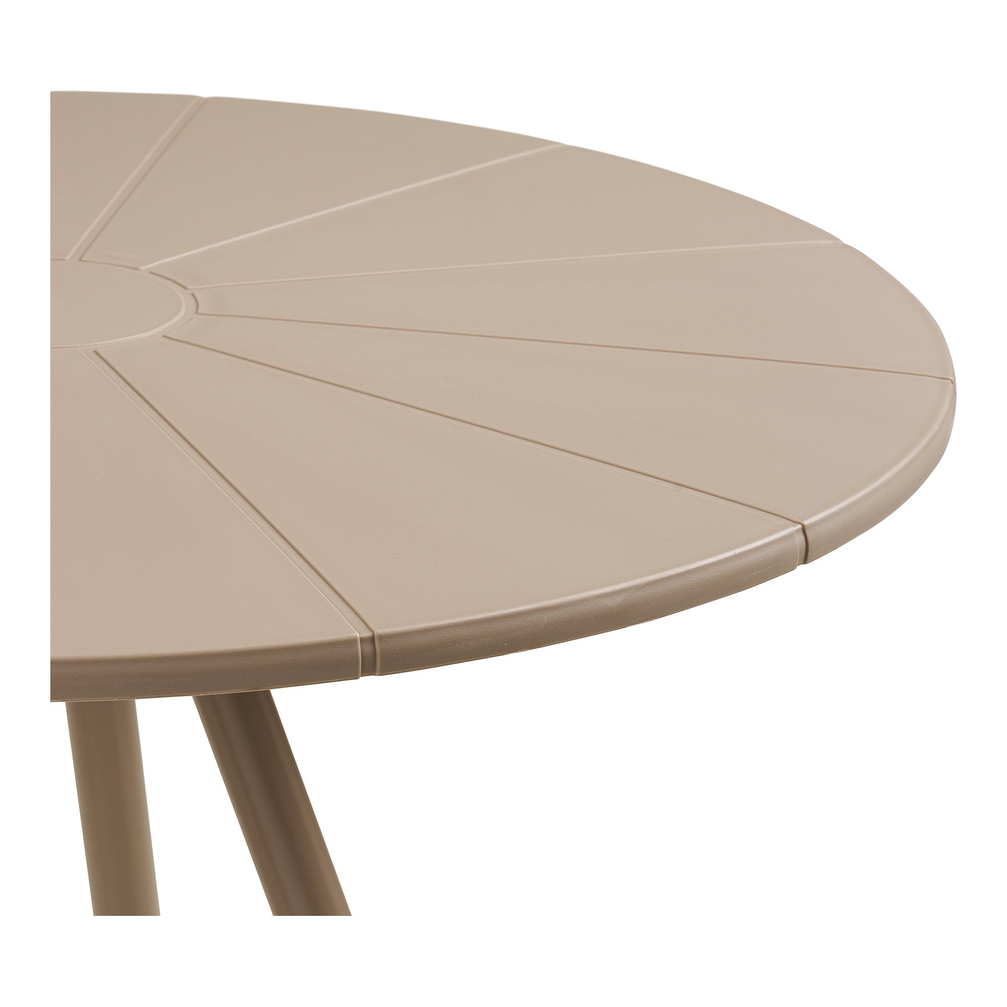 Barletta Bistrotafel - Polypropyleen/staal, taupe Ø70x73,5 cm