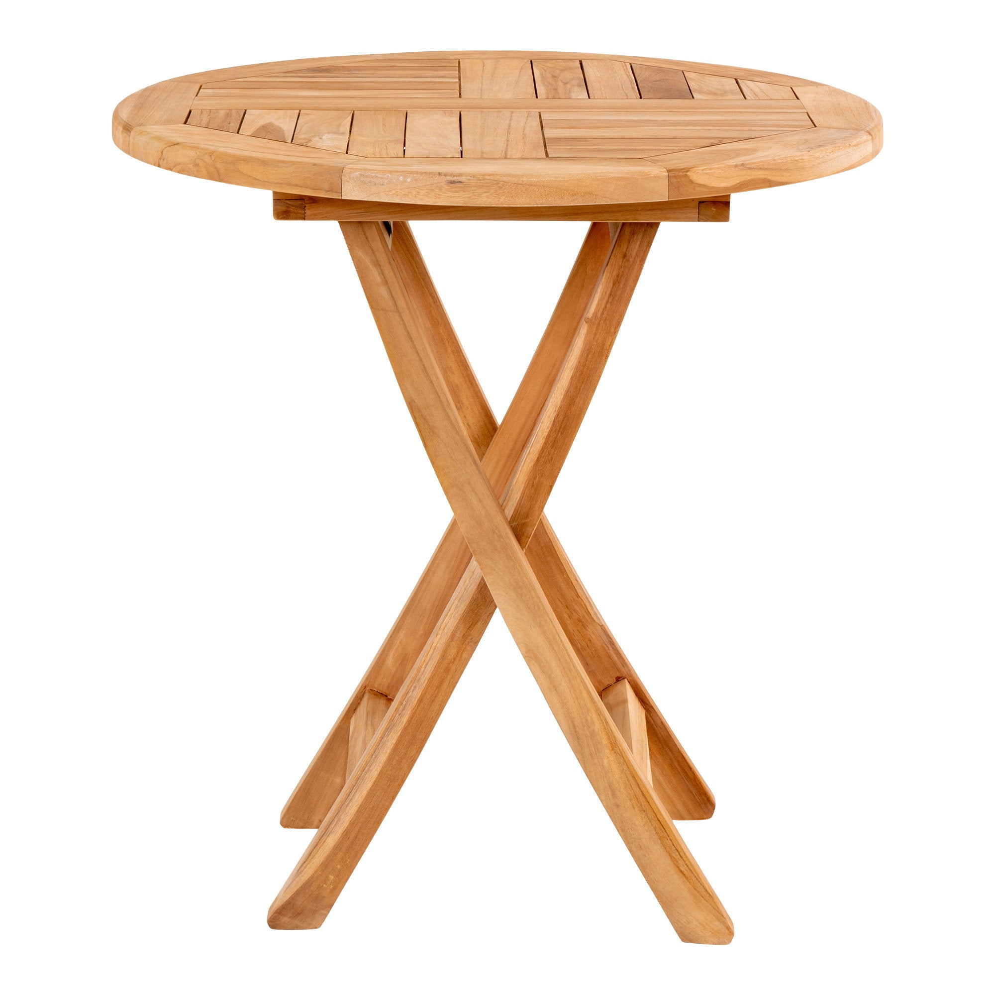 Oviedo Side Table - Teakwood side table, natural Ø70x75 cm