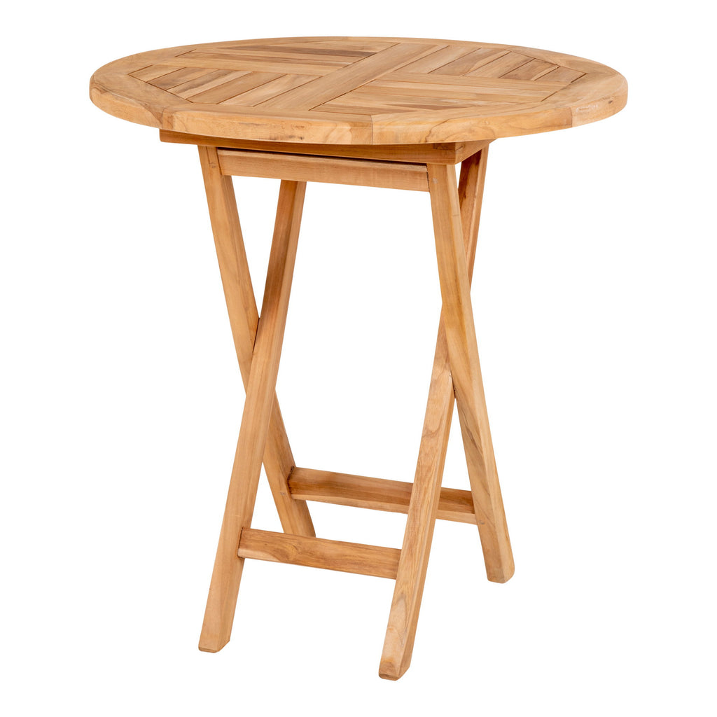 Oviedo Side Table - Teakwood side table, natural Ø70x75 cm