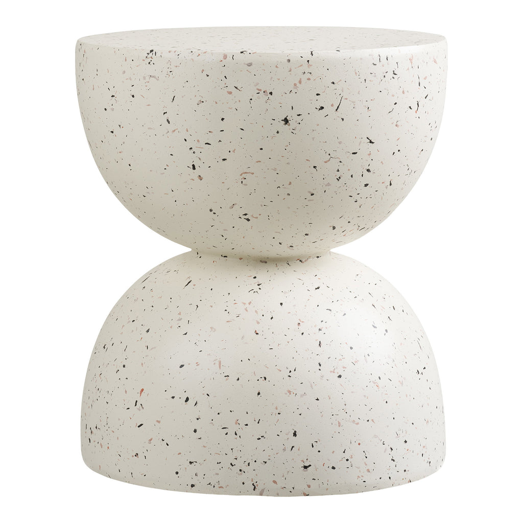 Bonita Side Table - Side table, fiberclay, terrazzo look Ø40x45 cm