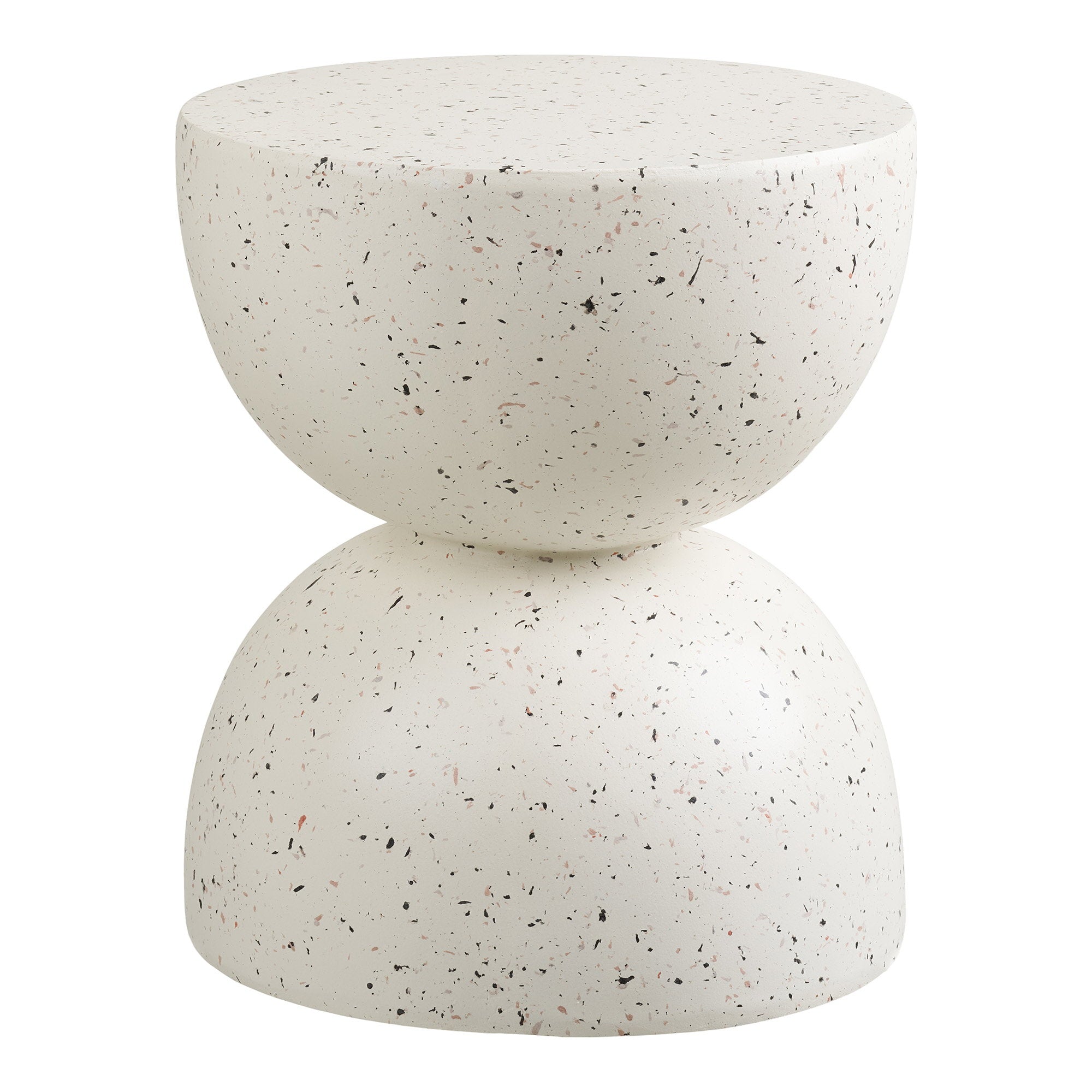 Bonita Side Table - Side table, fiberclay, terrazzo look Ø40x45 cm