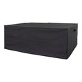 Luxury Covers - Luxury protective cover for table with 6 chairs, 210g/m² 600D polyester with PU coating, water-repellent, black