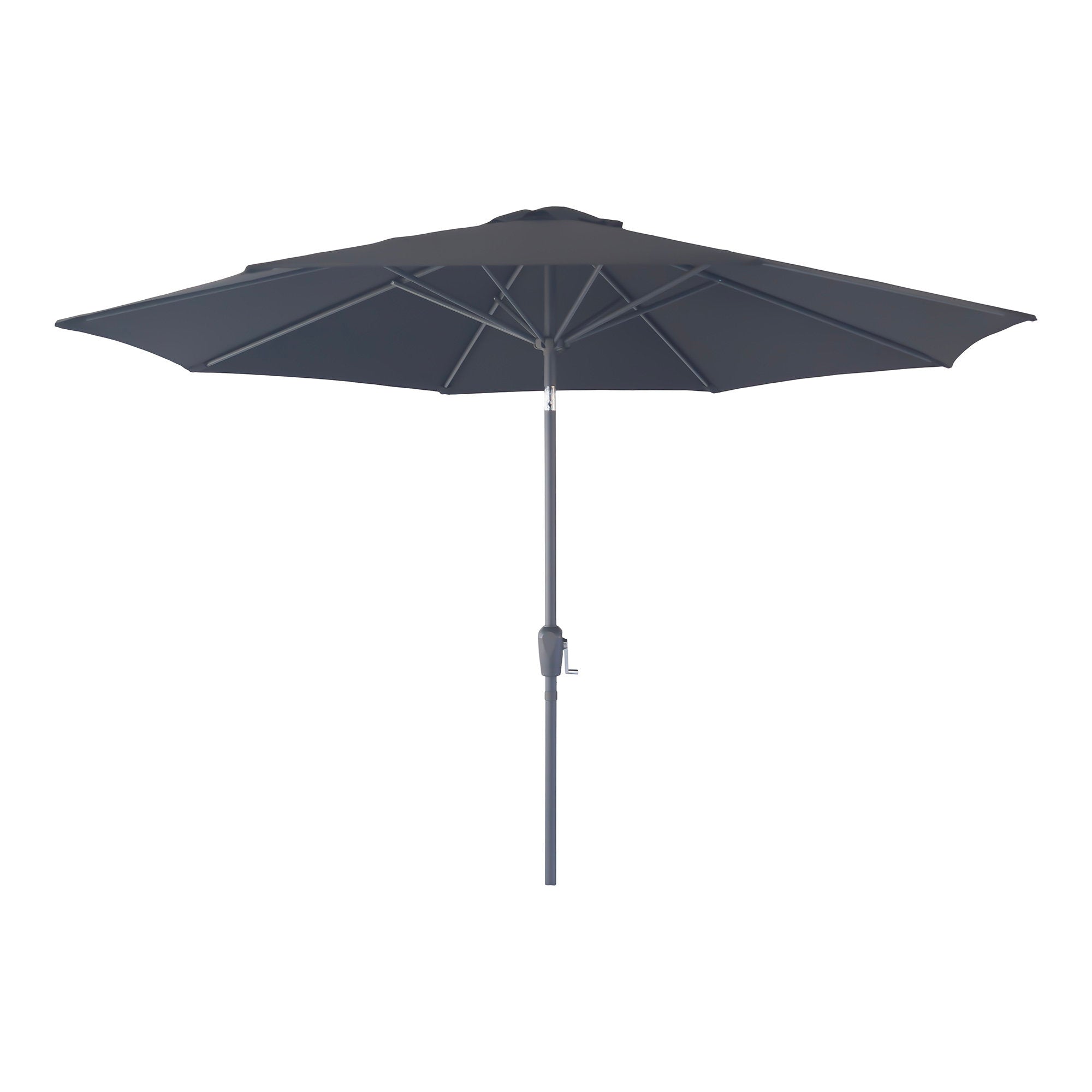 Houston Parasol - Met draaimechanisme en kantelfunctie, metalen paal, zwart, Ø300 cm