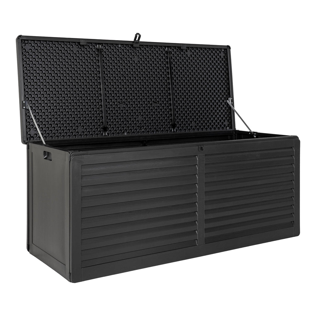 Dubrovnik Cushion Box - Plastic, black 146.5x61x64.5 cm, 490 litres
