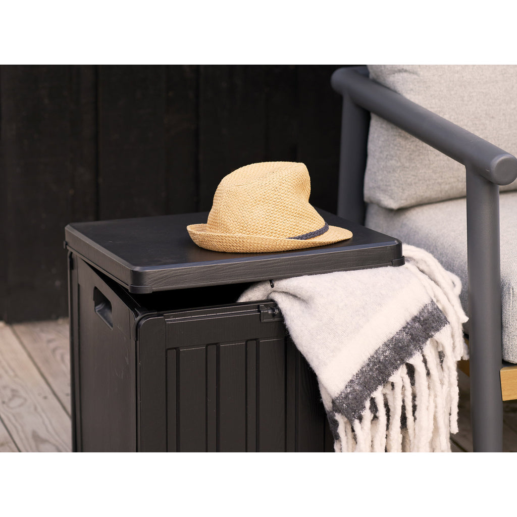 Sobra Cushion Box - Plastic, black 42.8x42.8x46.4 cm, 76 liters