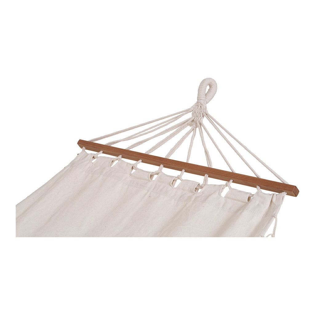 Edessa Hangmat - Polyester/katoen, larikshout, gebroken wit