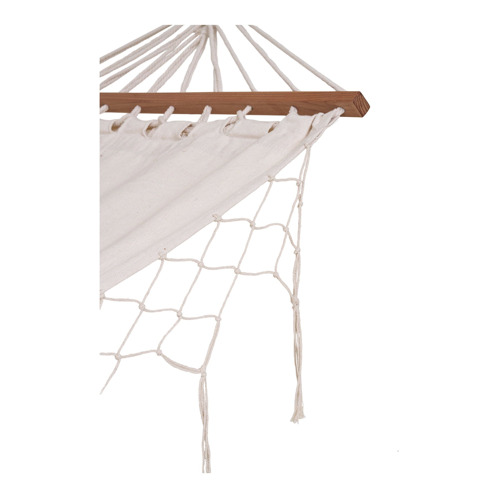 Edessa Hangmat - Polyester/katoen, larikshout, gebroken wit