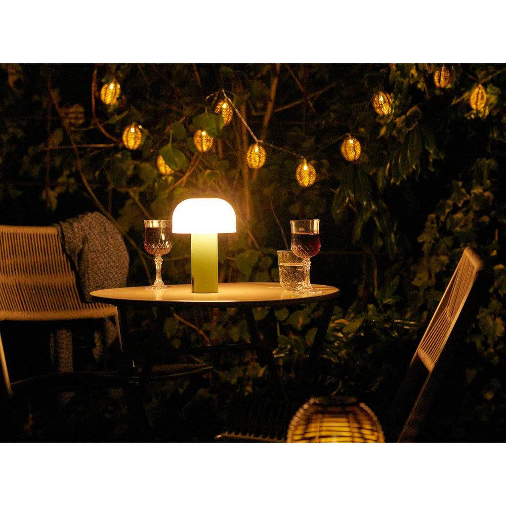 Soham LED Tafellamp - Oplaadbaar, wit/groen