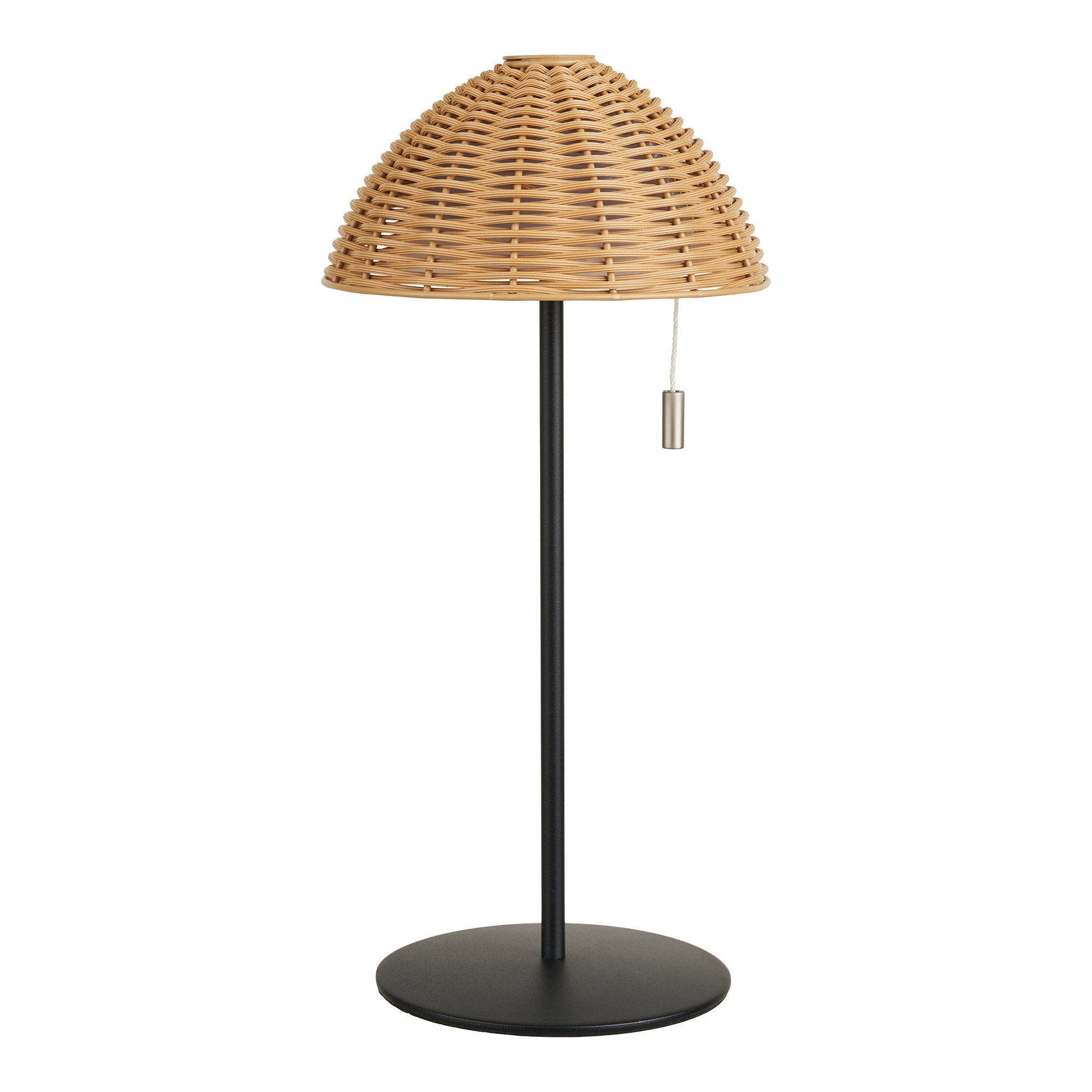 Wigan LED Tafellamp - Metaal, oplaadbaar, naturel/zwart