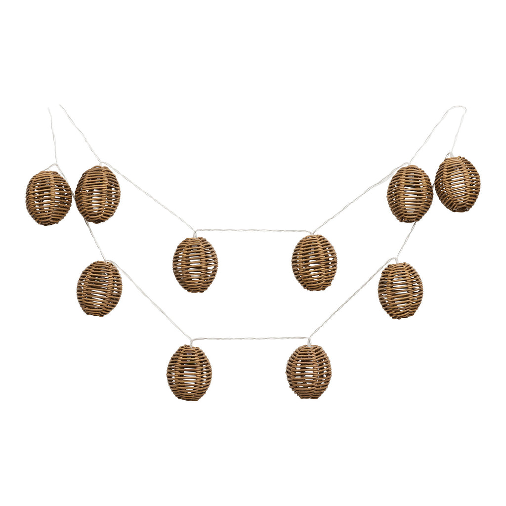 Carlisle LED Lichtslinger - Polyrattan/metaal, naturel/zwart