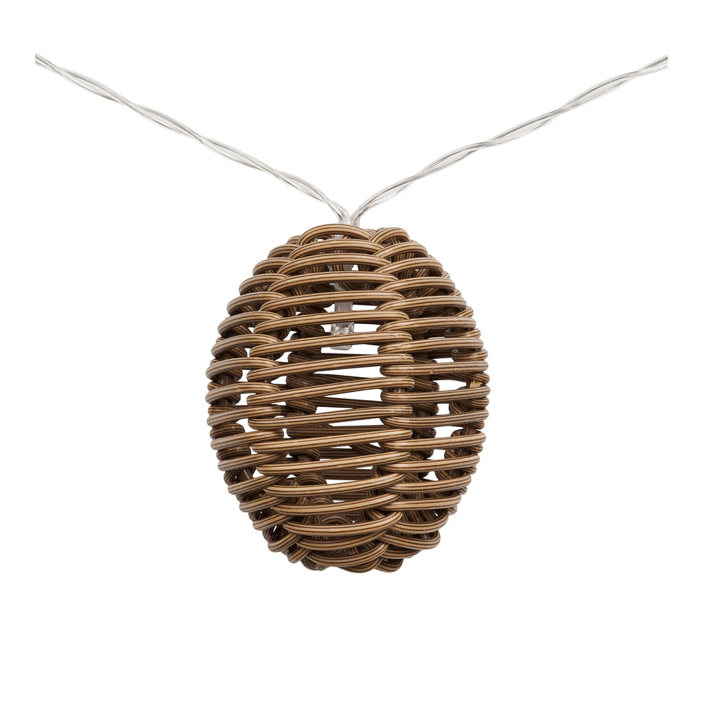 Carlisle LED Lichtslinger - Polyrattan/metaal, naturel/zwart