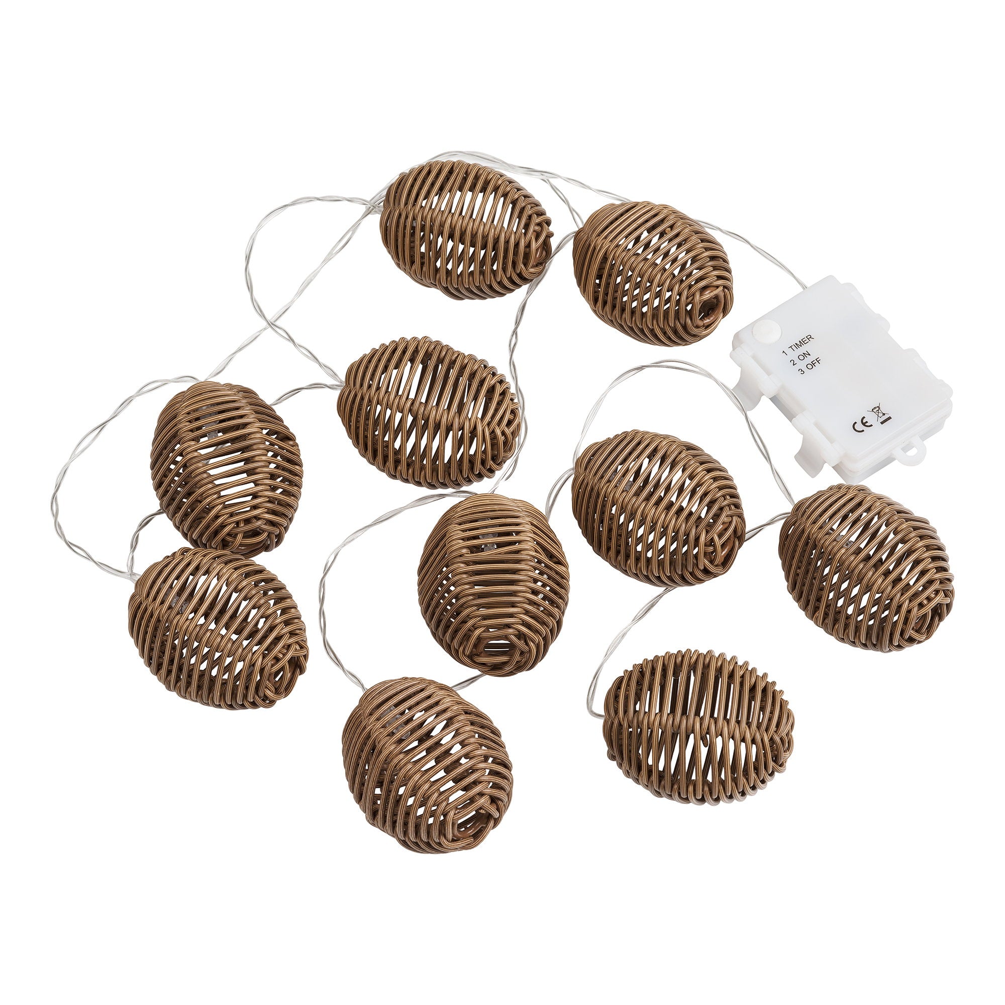 Carlisle LED Lichtslinger - Polyrattan/metaal, naturel/zwart