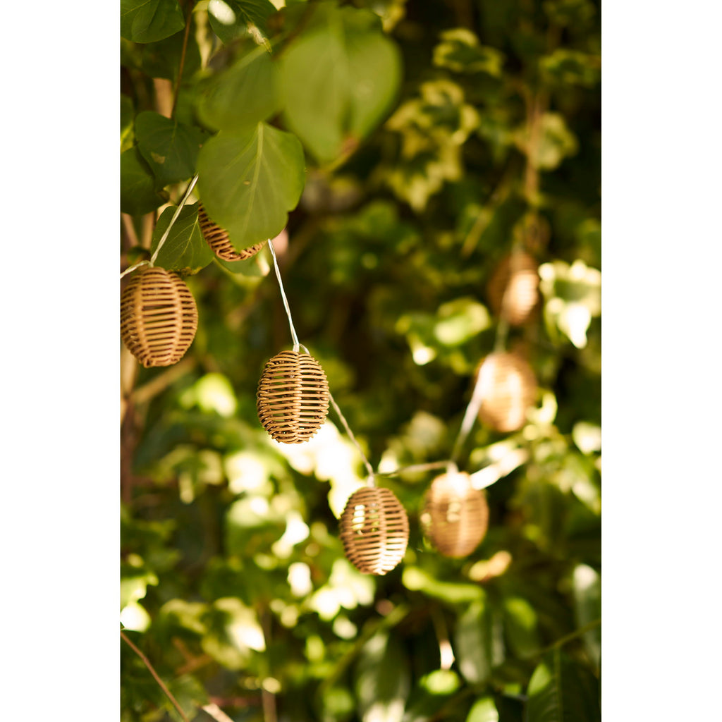 Carlisle LED Lichtslinger - Polyrattan/metaal, naturel/zwart